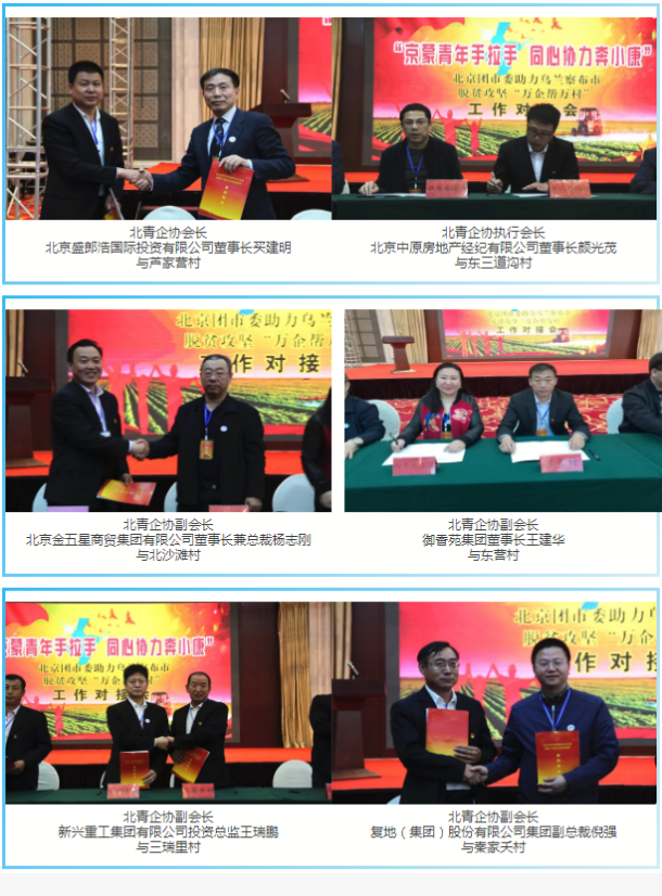 北青企协代表签署协议