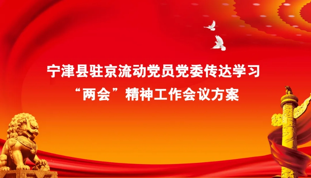 宁津县驻京流动党员党委传达学习“两会”精神工作会议成功召开